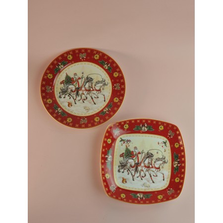 Блюдо Lefard Тройка квадратное 25*4,2см красное 85-1733