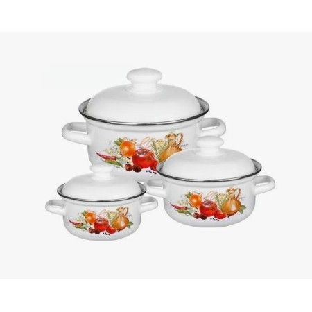 Набор кастрюль Татьяна №124-4 1,5л, 2л, 3л