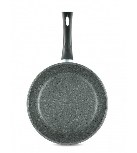Сковорода НМП Каменная 28см серый гранит 19128