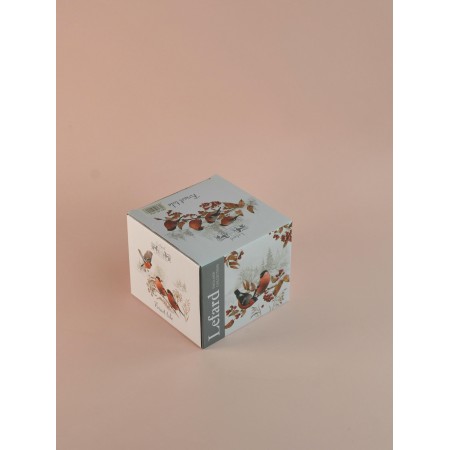 Сахарница Lefard Лесная Сказка Снегири 380мл на деревянной подставке 85-2024