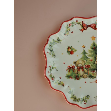 Тарелка десертная Новогоднее настроение 21см LH9848-21J043-H1575B