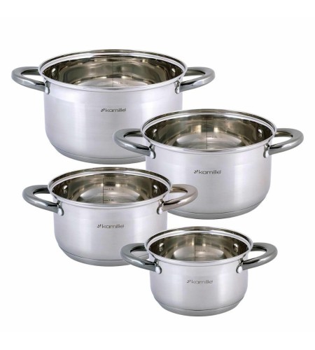 Набор кастрюль Kamille КМ-4927 8предметов 1,5л +2л +3л +5л