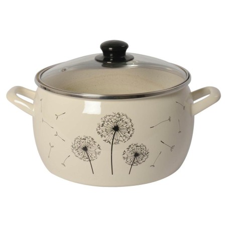 Кастрюля глубокая Metrot Одуванчик Эксклюзив 7,9л стеклянная крышка 340957