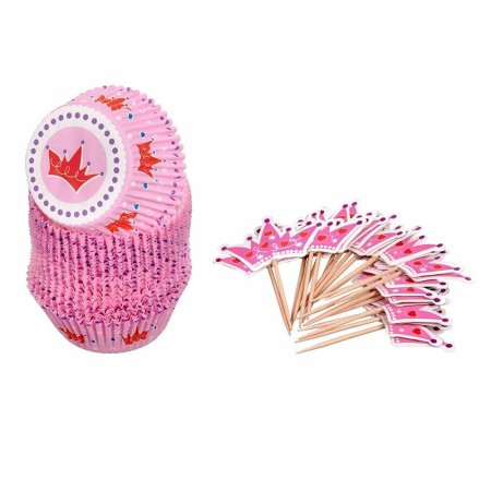 Набор для выпечки и украшения кексов Marmiton 24 формы d50хh30мм + 24 шпажки h70мм