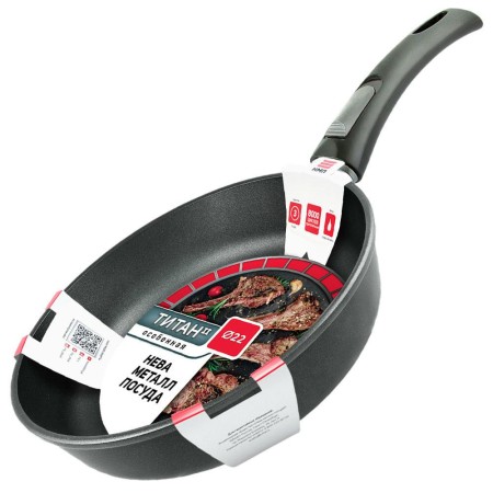 Сковорода НМП Титан II Особенная d22см съемная ручка 9022