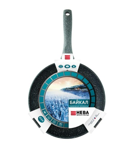 Сковорода НМП Природные материалы Байкал 24см бакелитовая ручка 2524