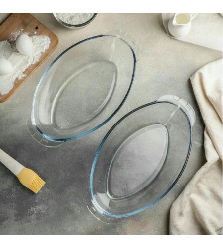 Форма для запекания овальная Pasabahce Боркам 2,85л + крышка 2,85л 59072