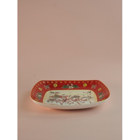 Блюдо Lefard Тройка квадратное 25*4,2см красное 85-1733