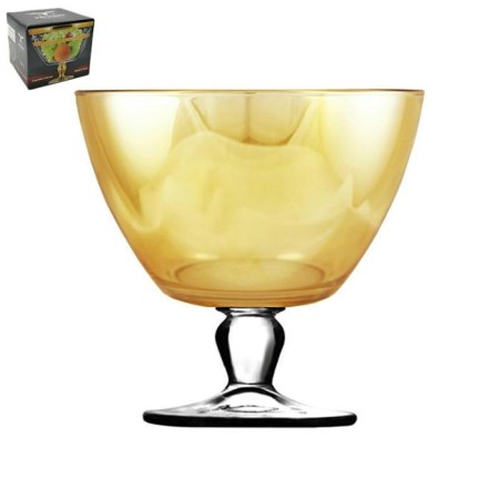 Ваза на ножке GLASSTAR Gus-Khrustalny Янтарь C-12326/S/C-2326/S