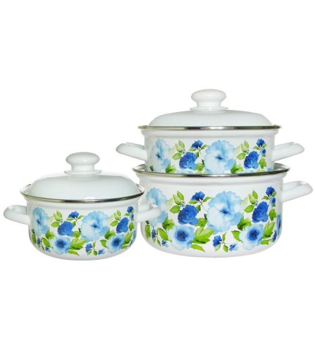 Набор кастрюль Татьяна №124-4 1,5л, 2л, 3л