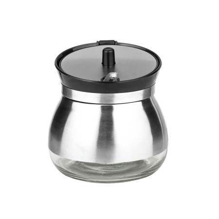 Сахарница Lara с ложкой 300мл черная крышка LR08-34