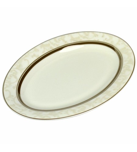 Блюдо овальное LENARDI Серый шелк 23см в подарочной упаковке 145-137