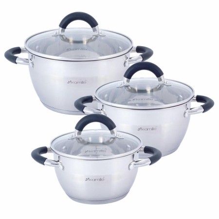 Набор кастрюль Kamille 1,8л+2,5л+3,5л КМ-5754