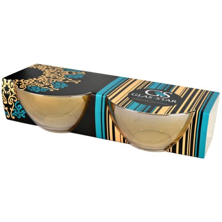 Набор салатников GLASSTAR Гречишный мед 2предмета h78 d158 мм RNGM_1449_1