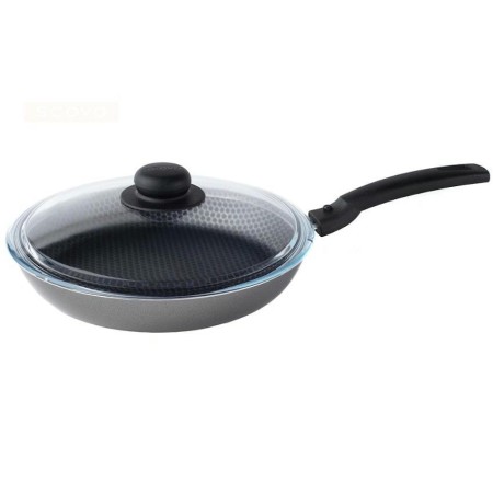 Сковорода Scovo Dicsovery d22см со стеклянной крышкой и съемной ручкой