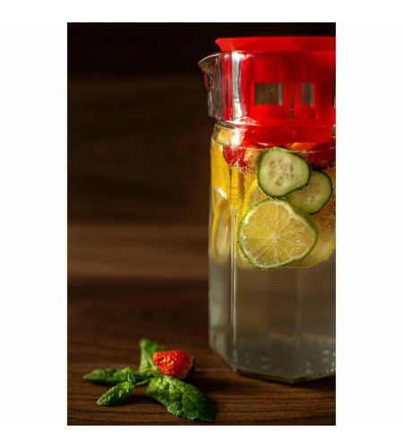 Графин Pasabahce Кошем с красной крышкой 1,2л 43414B