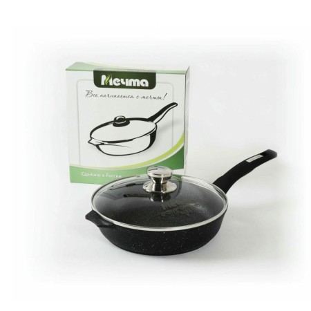 Сковорода Мечта Гранит star d30см стеклянная крышка С30803