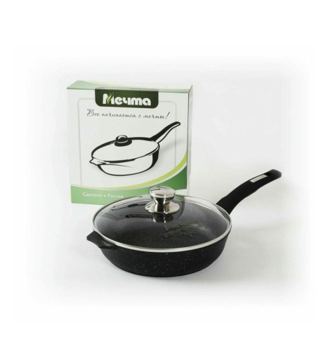 Сковорода Мечта Гранит star d30см стеклянная крышка С30803