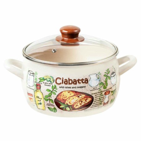 Кастрюля Metrot Чиабатта 7,9л стеклянная крышка 357944