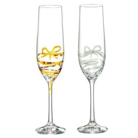 Бокалы для шампанского Bohemia Виола 190мл с декором 2шт.