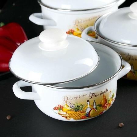 Набор кастрюль Татьяна №124-4 1,5л, 2л, 3л