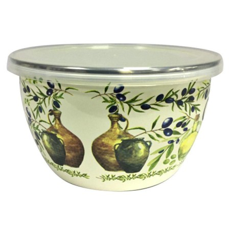 Миска Олива с пластиковой крышкой 1,15л