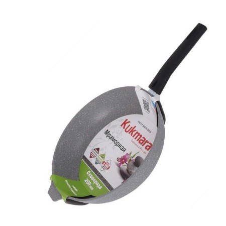 Сковорода Kukmara Мрамор светлый 260х60мм съемная ручка