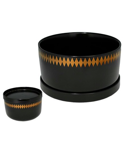 Салатник с крышкой Tekito 15см черный