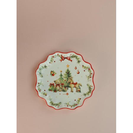 Тарелка десертная Новогоднее настроение 21см LH9848-21J043-H1575B