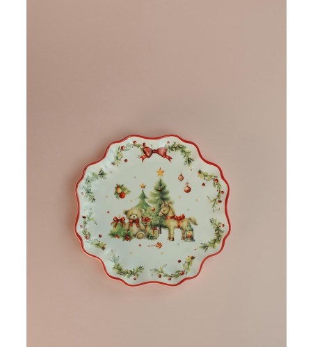 Тарелка десертная Новогоднее настроение 21см LH9848-21J043-H1575B