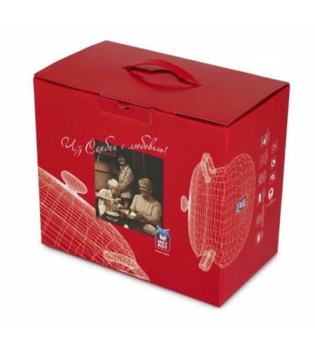 Кастрюля Metrot Чиабатта 5,7л стеклянная крышка 357943