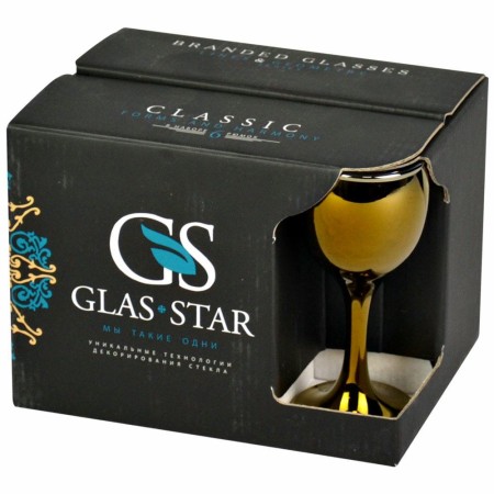 Набор рюмок Glasstar Черное золото 6 предметов 50мл RNCHZ_134_3