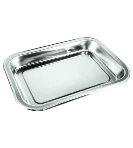 Лоток глубокий Luxstahl 400х300х48мм нержавеющая сталь