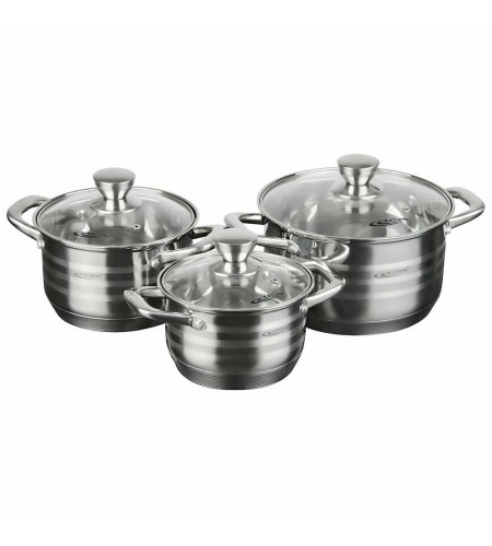 Набор кастрюль Катунь Элис 6 предметов 1,8л+2,5л+3,5л Элис КТ16-В