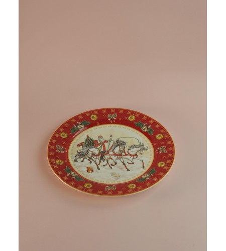 Тарелка обеденная Lefard Тройка 27см красная 85-1709