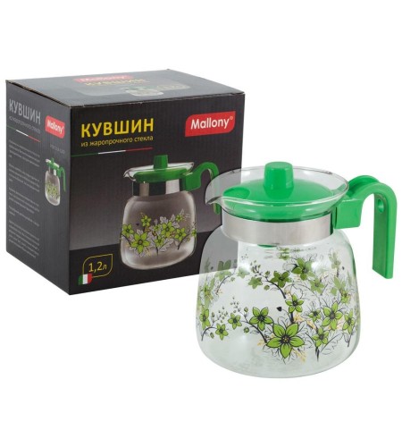 Кувшин Mallony Pentola-1200 1,2 л зеленый дизайн