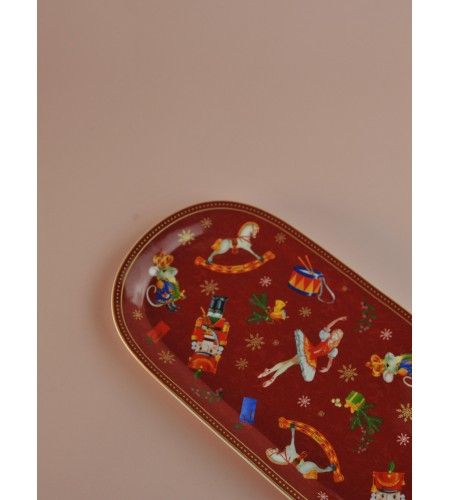 Блюдо овальное Коралл Щелкунчик и мышиный король 33*15см B1194-A07055