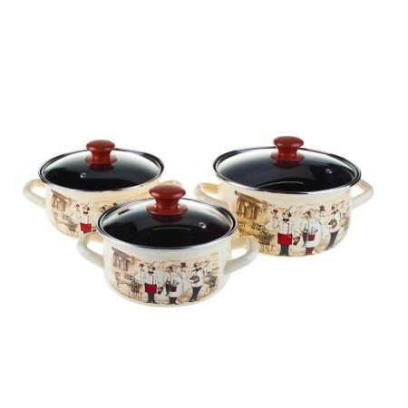 Набор кастрюль СомельеЭкстра слоновая кость 3шт.