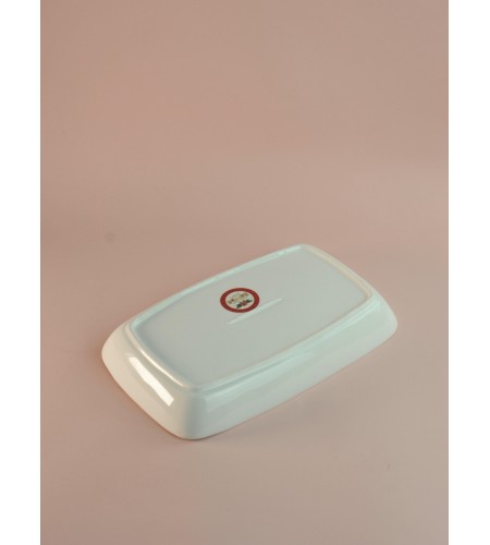 Блюдо Дед Мороз и снегурочка прямоугольное 30*19*4см 85-1725