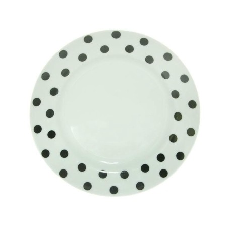 Тарелка мелкая Горошек черный ф.Идиллия 240мм 9С1944Ф34