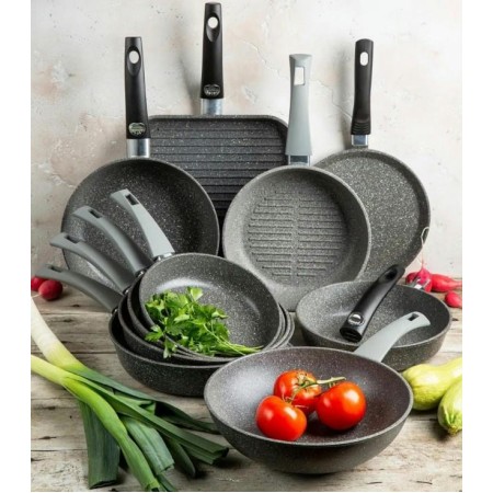 Сковорода Vari Pietra d24см серый гранит GR31124