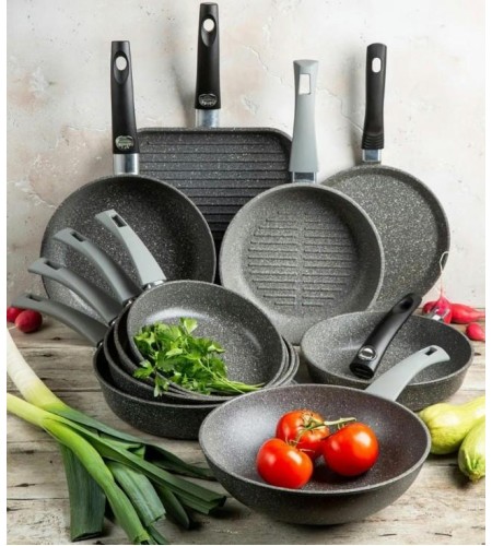 Сковорода Vari Pietra d24см серый гранит GR31124