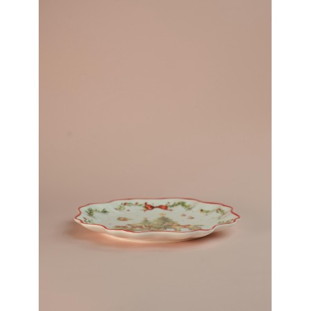 Тарелка десертная Новогоднее настроение 21см LH9848-21J043-H1575B