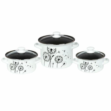 Набор кастрюль Керченская эмаль 1,9л+2,5л+5л Адажио-5-1-Люкс