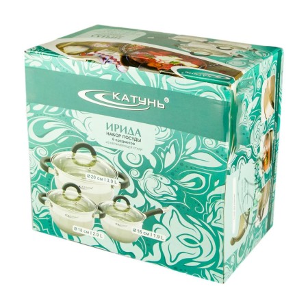 Набор посуды Ирида 6 предметов 2,9л+3,9л+ковш 1,9л