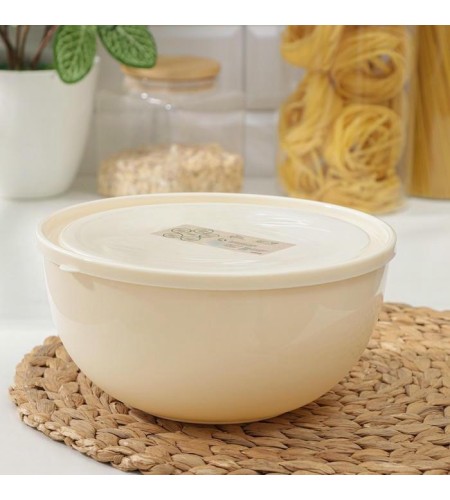 Салатник крышкой Plast Team Galaxy Лен 2,5л LF1855/GRЛН-32