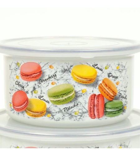 Набор салатников 1л+1,9л+2,5л Керченская эмаль Цветное печенье