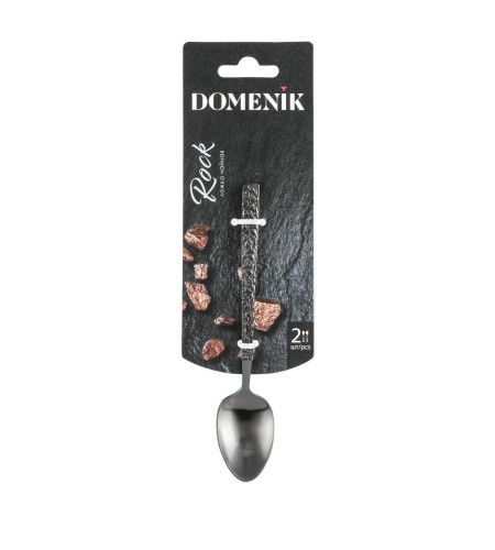 Набор чайных ложек Domenik ROCK BLACK 2штуки черные DMC032