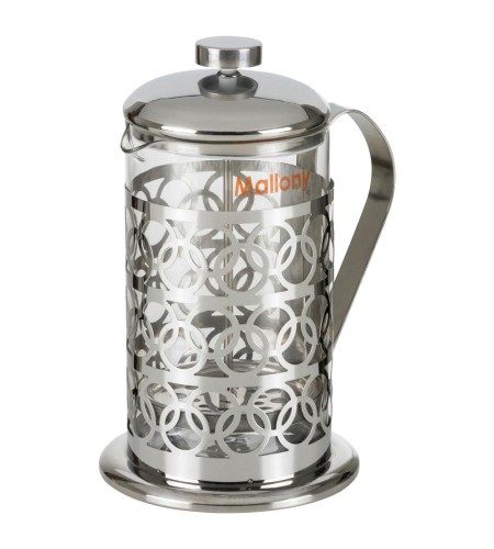 Френч-пресс Mallony Olimpia T046-800ML, 800 мл серебристый