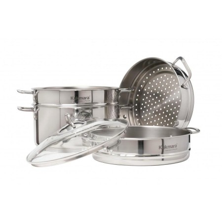 Мантоварка 3в1 Kukmara 7л d28см 3-секционная с кастрюлей 7л STM702803G
